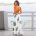 Slim Floral Haltered Backless Strap Dress NSHYG111306