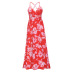 V-Neck Floral Printed Slip Dress NSHYG111315