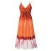 V-Neck Gradient Tie-Dye Slim Slip Dress NSHYG111321