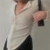 Solid Color Single-Breasted Irregular Waist Slim Long-Sleeved Cardigan NSBJD111407