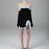 Lotus Leaf Lace Stitching Contrast Color Dress Sleeve Set NSBJD111417