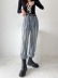 high waist Vertical stripes cuffed jeans NSXDX137538