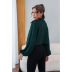 solid color long sleeve single-breasted lapel crop coat NSHNF137556
