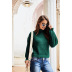 solid color high-neck long-sleeved sweater NSHNF137564
