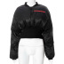 solid color long sleeve crop warm jacket NSLHC137572