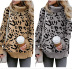 suéter de manga larga con cuello alto y estampado de leopardo NSWJY137595