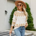retro jacquard knitted round neck pullover sweater NSWJY137598