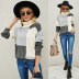 high-neck color-blocking loose long-sleeved pullover sweater NSWJY137599