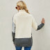 suéter suelto de manga larga con cuello alto y bloqueo de color NSWJY137599