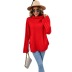 solid color loose turtleneck long sleeve pullover sweater NSWJY137632