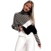 bat sleeve color matching turtleneck pullover long-sleeved sweater NSWJY137638