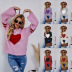 loose round neck pullover love print long-sleeved sweater NSWJY137639