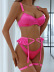 solid color lace hanging neck three-piece underwear set NSSSW137642