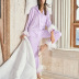 solid color ostrich feather stitching loungewear can be worn outside NSMSY137658