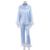 solid color ostrich feather stitching loungewear can be worn outside NSMSY137658