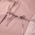 solid color detachable feather stitching sleeves satin nightgown NSMSY137670
