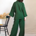 Top y pantalones holgados de algodón de color liso NSMSY137673