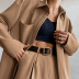 solid color long-sleeved lapel shirt high-waisted wide-leg pants lounge suit NSSQS137674