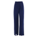 pantalones con abertura en el dobladillo de cintura alta de color sólido NSSQS137686