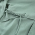 vestido cruzado de manga larga con lazo en la cintura de color liso NSSQS137702