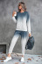 gradient color long sleeve sweatshirt and slim pants set NSLNZ137715