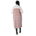lapel loose plaid print flap pocket long woolen coat NSHBG137721