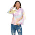 tie-dye printing gradient color long sleeve hoodie NSYBL137757