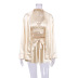 solid color faux silk ladies vest shirt shorts three-piece pajamas NSMSY137793