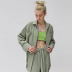 double crepe lace-up shirt pants solid color loose two-piece loungewear can be worn outside NSMSY137798
