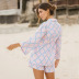 patterns print thin three-quarter sleeve top and shorts loungewear can be worn outside NSMSY137805