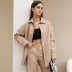 solid color matte PU leather long-sleeved shirt jacket NSSQS137808