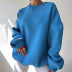 knitted round neck solid color loose long-sleeved sweatshirt NSAFS137816