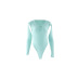 solid color deep V-neck hollow tight long-sleeved woolen jumpsuit NSSFN137841