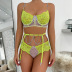 see-through lace hollow contrast color stitching chain decoration girdle underwear set NSHLN137859