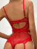 solid color embroidery see-through chain lace one-piece underwear NSSSW137913