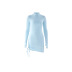 solid color high-neck slim drawstring long-sleeved sheath dress NSSFN137933
