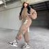 hip-hop fashion print sweatshirt sweatpants set NSAFS137952