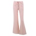 solid color slim bootcut strappy pants NSAFS137953