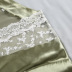 long sleeve lace stitching thin strap satin nightgown  NSMSY137959