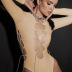 solid color hollow tie slim long-sleeved bottoming jumpsuit NSBJD138023