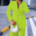 solid color long sleeve suit jacket wide-leg pants two-piece set NSJZC138051