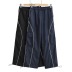 Pantalones rectos holgados de color liso con cintura elástica y bolsillos grandes NSXDX137327