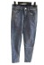 retro high waist elastic skinny solid color jeans NSGJW137333