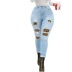 jeans ajustados con cintura alta y cintura alta con estampado de leopardo NSGJW137339