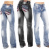 stitching high waist stright solid color jeans NSGJW137341
