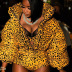short thick long sleeve zipper leopard print PU cotton clothing NSLHC137358