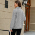 suéter de color sólido cálido de manga larga suelto con cuello alto NSWJY137379