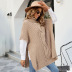 high-neck twist shawl loose solid color knitted sweater NSWJY137387