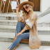 loose mid-length long sleeve gradient color knitted cardigan NSWJY137388