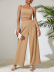 suspender high waist wide-leg solid color vest and trousers two-piece set NSHNF137454